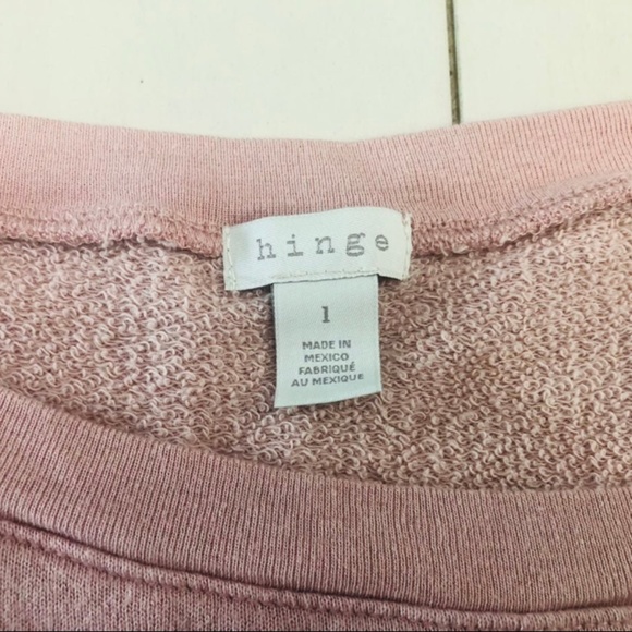 Hinge Large Pink Crew Neck Sweater from Nordstrom. Went viral on Pinterest. - Picture 5 of 5